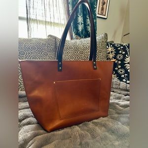 PLG, Oversized Zippered Tote Bag, Honey